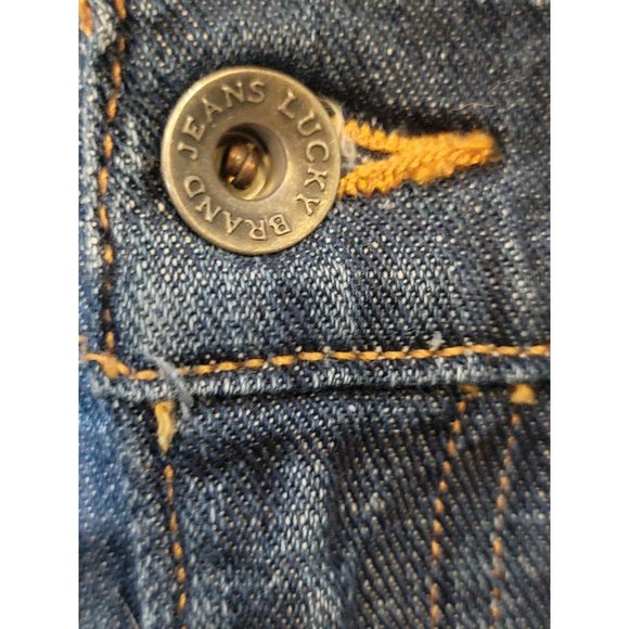 Lucky Brand Sienna Tomboy Crop Jeans Size 00/24 Lace Embellished Legs Pockets - Picture 8 of 9